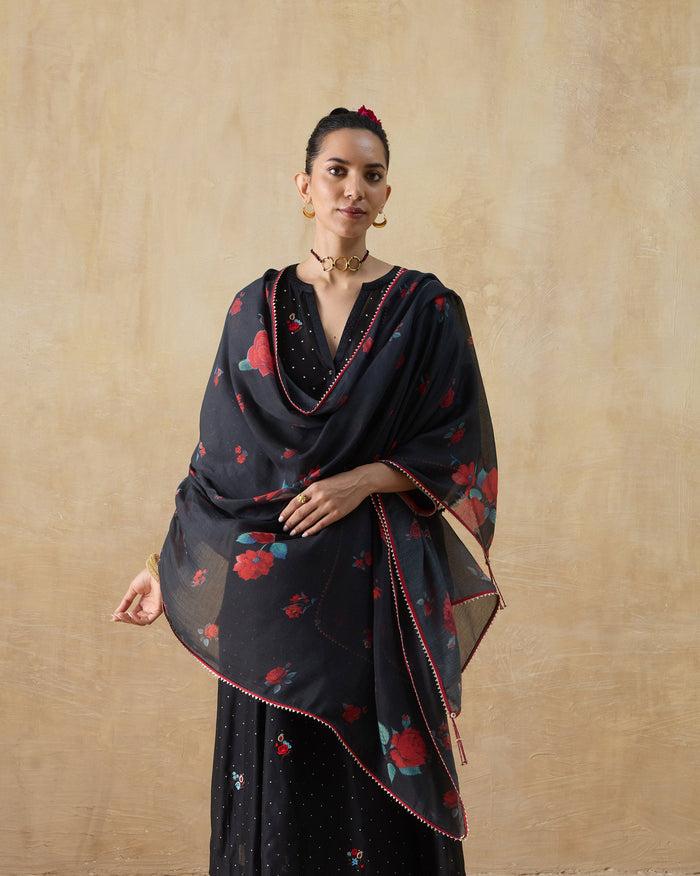 Fizz Dupatta - Printed Cotton Silk