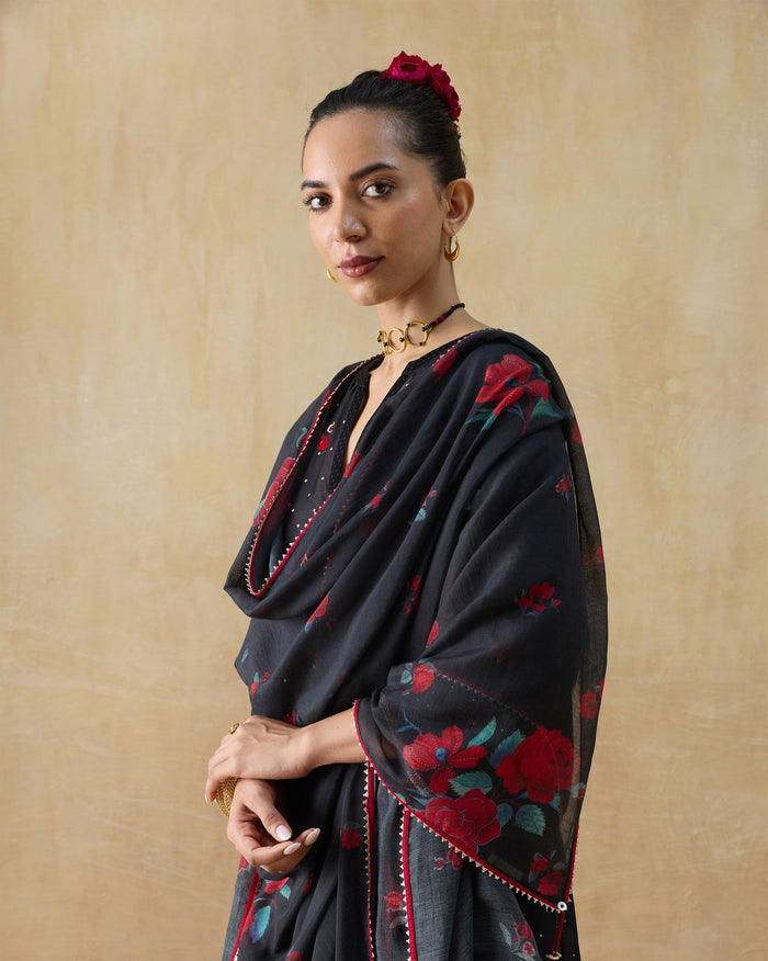 Fizz Dupatta - Printed Cotton Silk