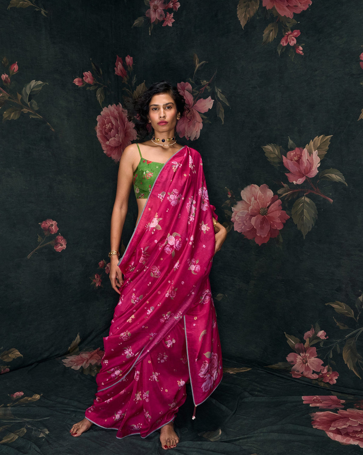 Speckle Sari - Cotton Silk