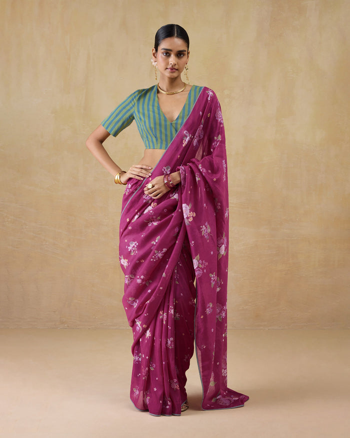 Speckle Sari - Cotton Silk
