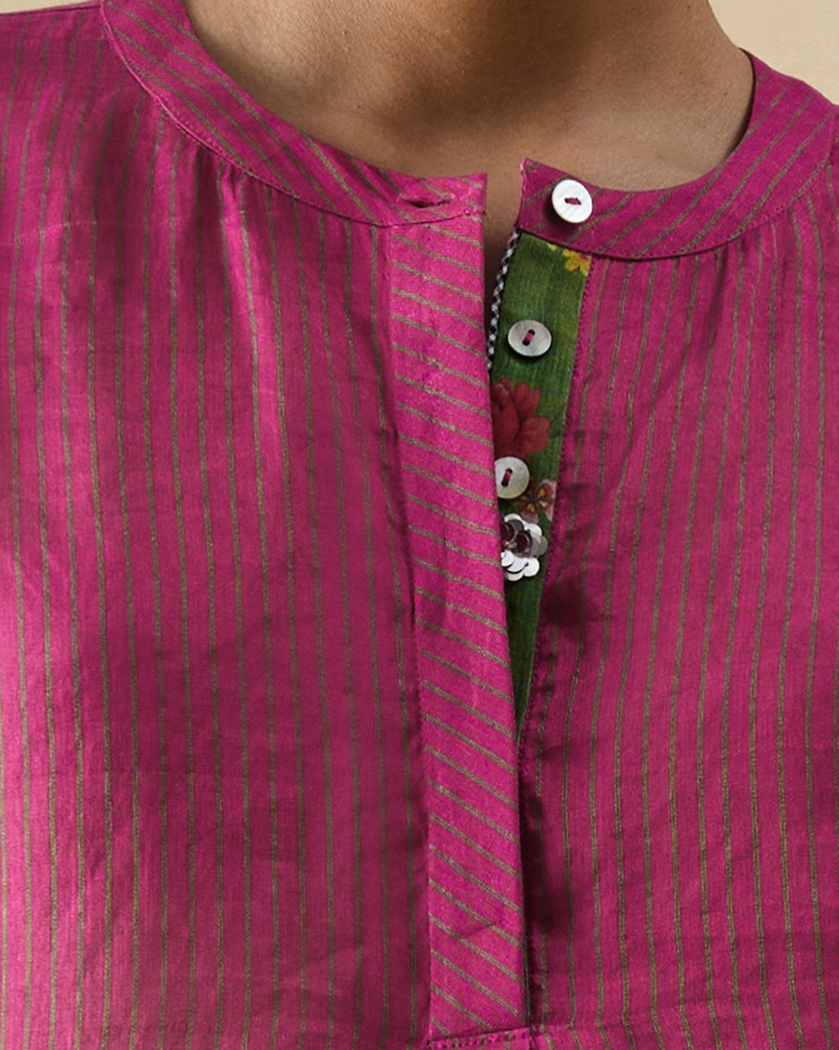 Lazy Sunday Tunic - Metallic Tissue Loose Fit