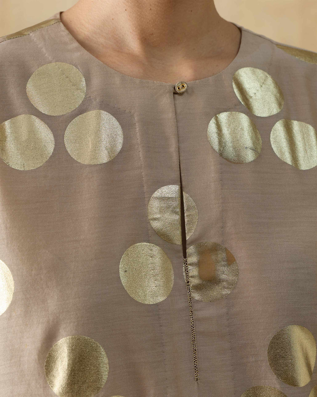 Cloud Dancer Kurta - Cotton Silk A-Line Fit