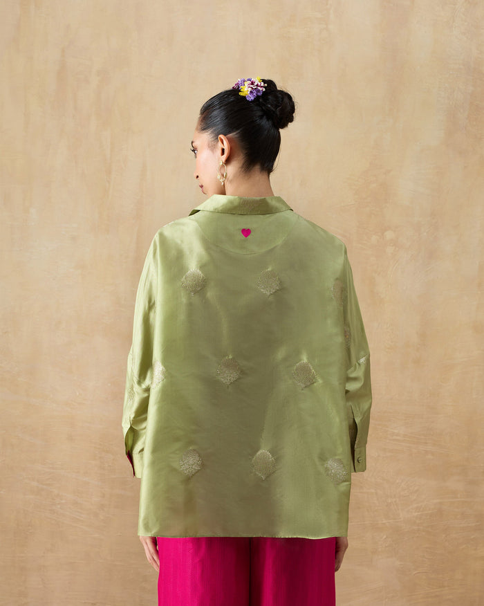 Boxy Shirt - Silk Blend Loose Fit