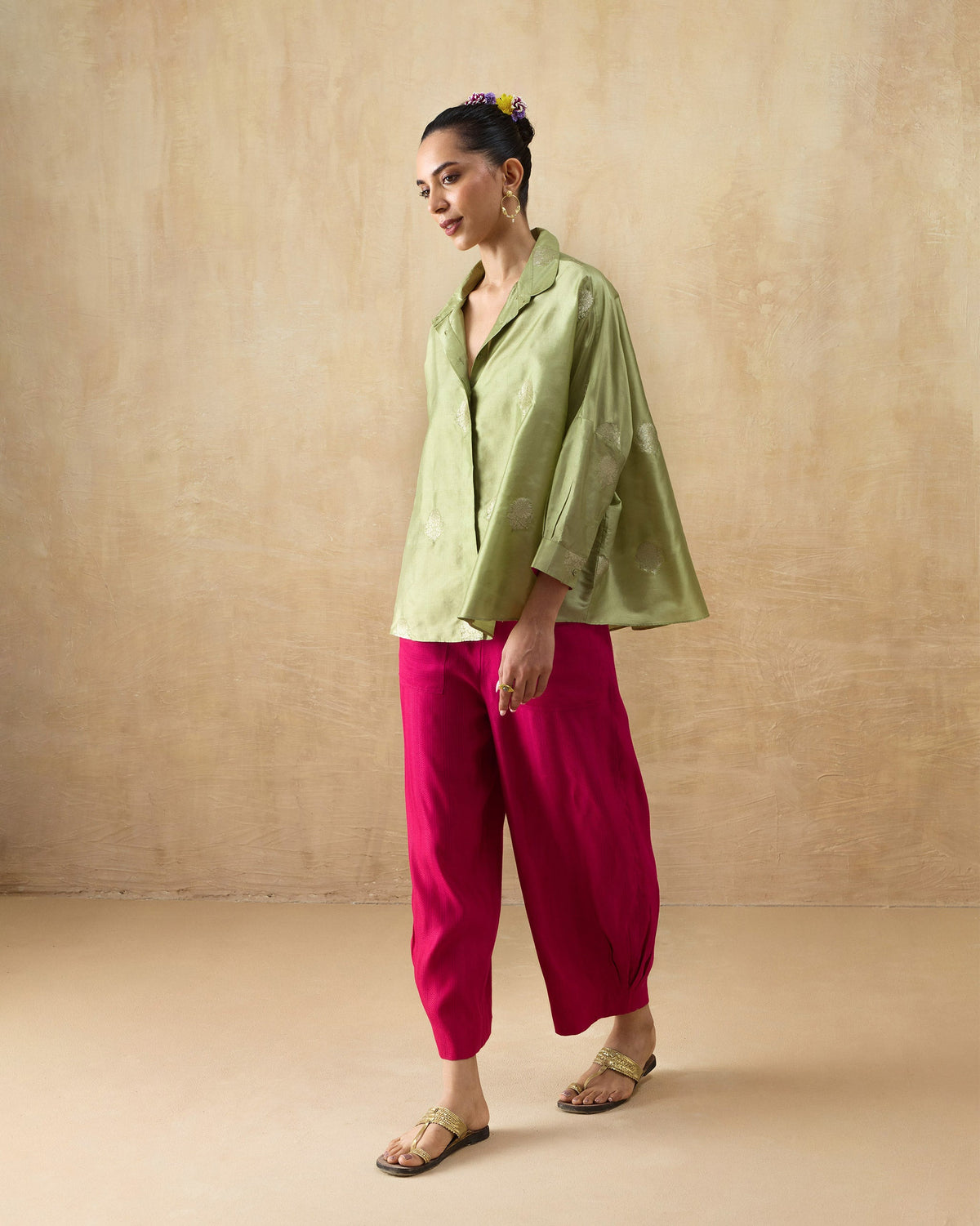 Boxy Shirt - Silk Blend Loose Fit