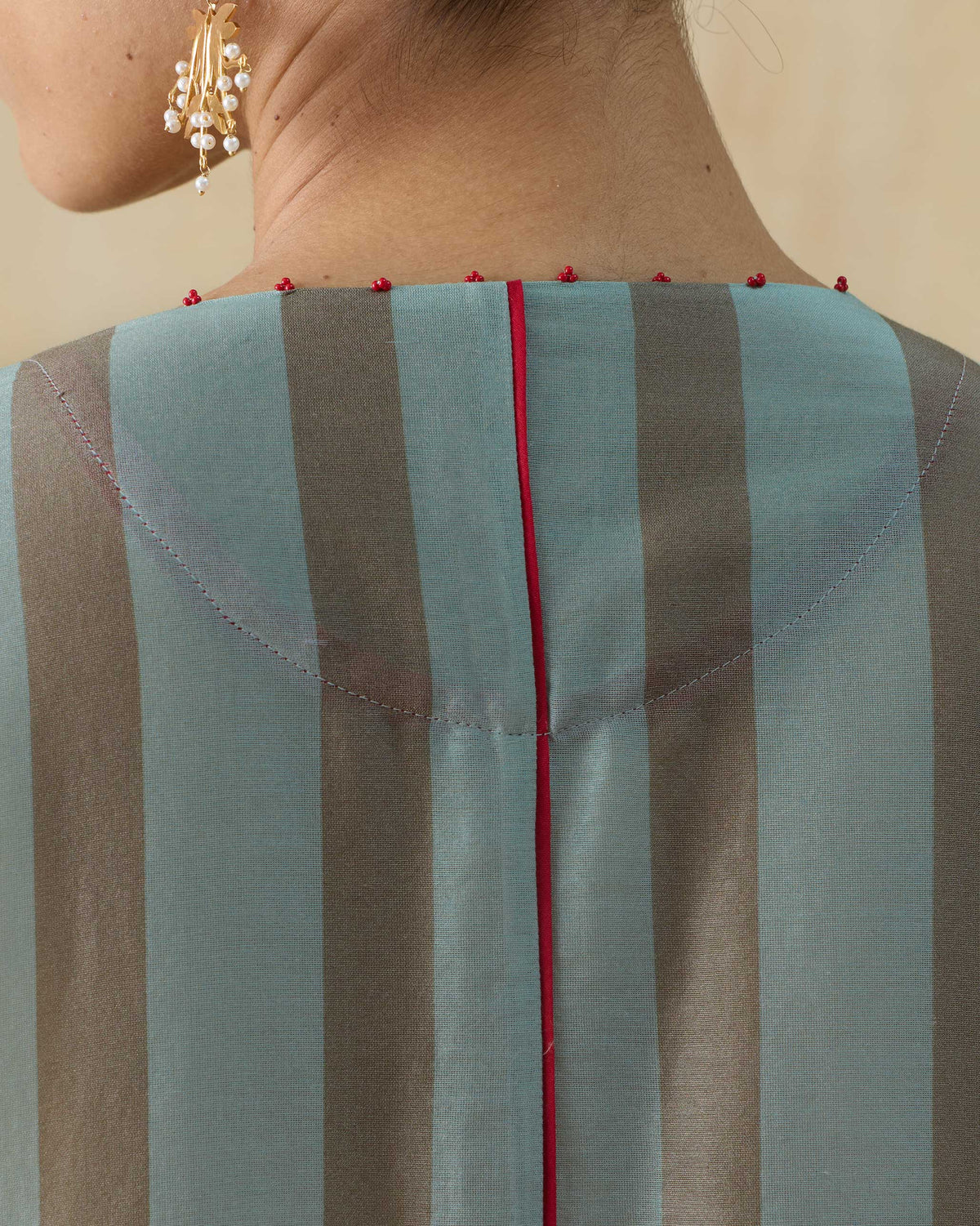 Front Pleated Kurta - Chanderi Regular Fit