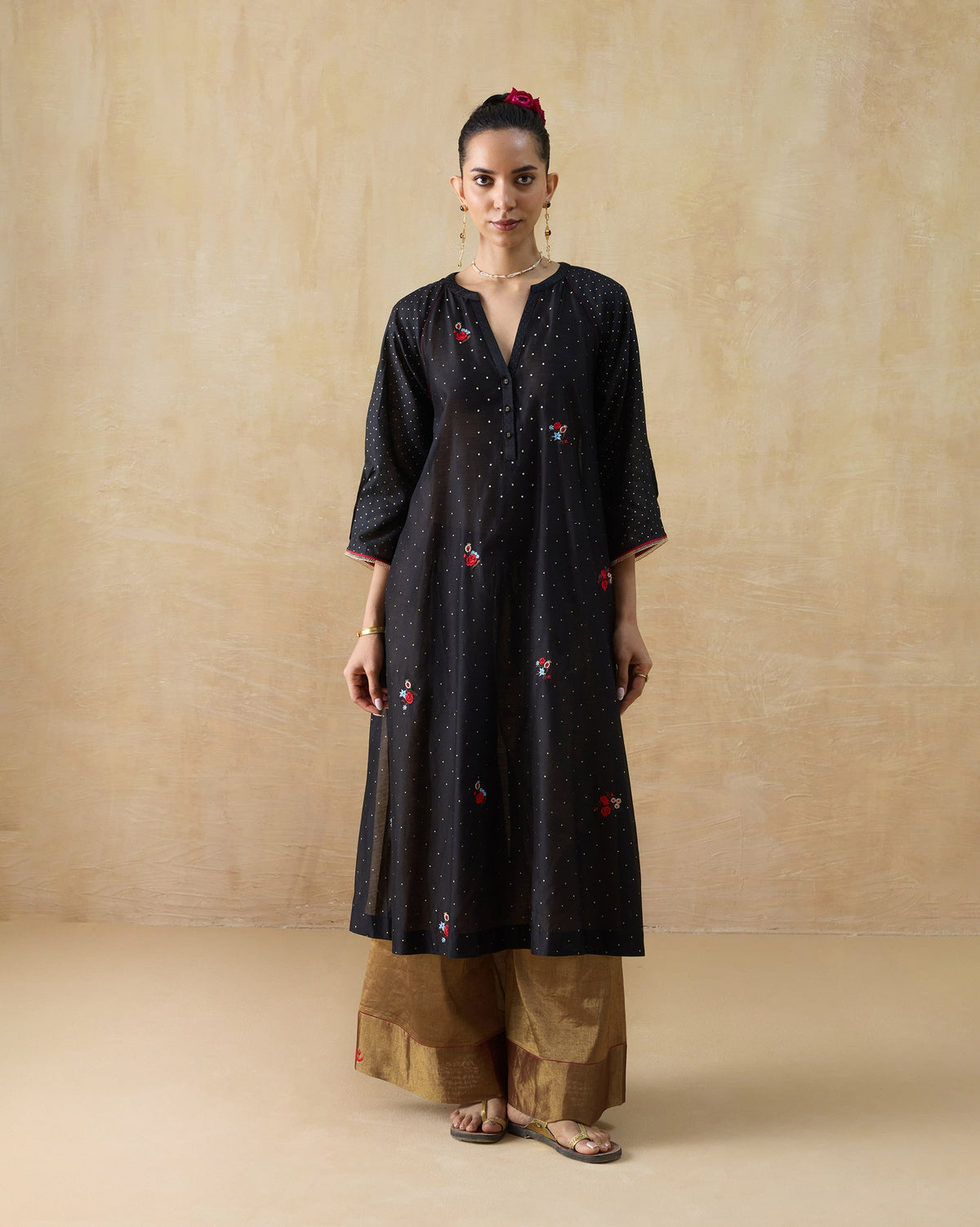 Moonbeam Kurta -
Cotton Silk Regular Fit
