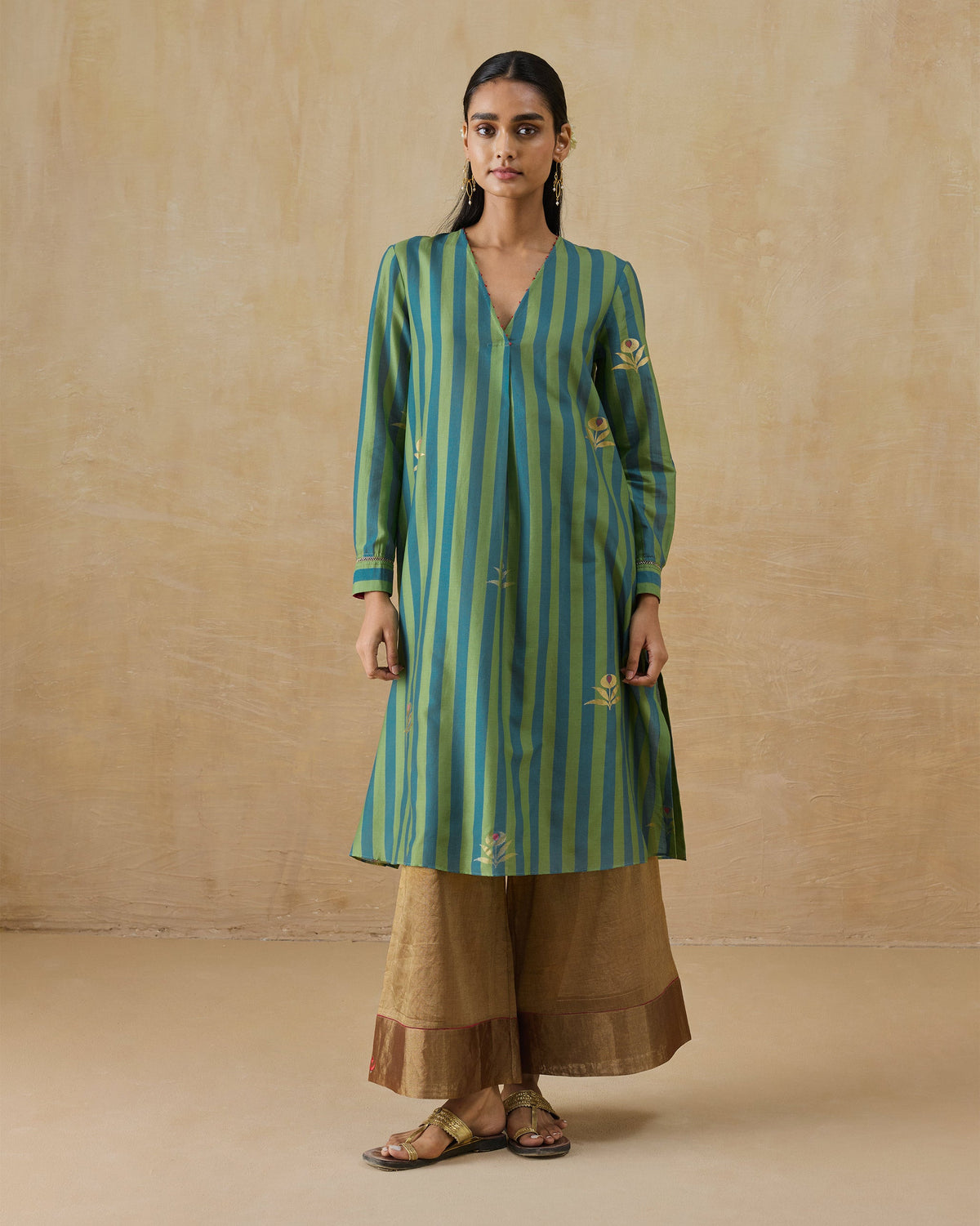 Midnight Club Kurta - Cotton Silk A-Line Fit