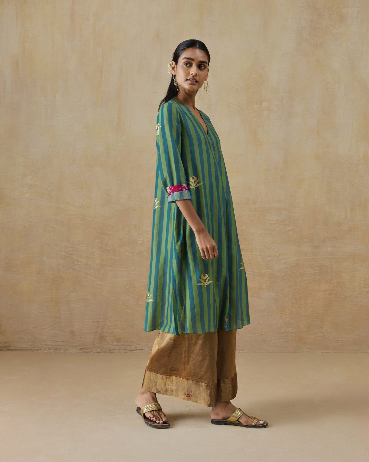 Midnight Club Kurta - Cotton Silk A-Line Fit