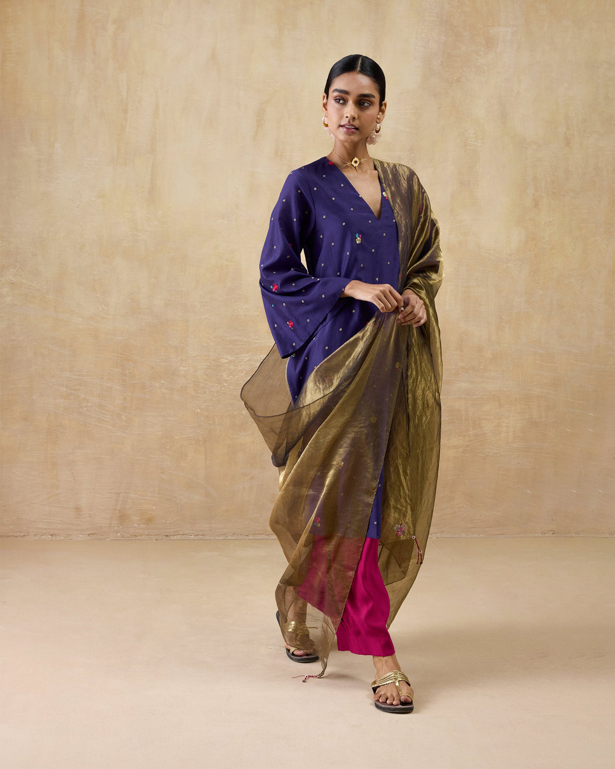 Nebula Kurta - Cotton Silk Regular Fit