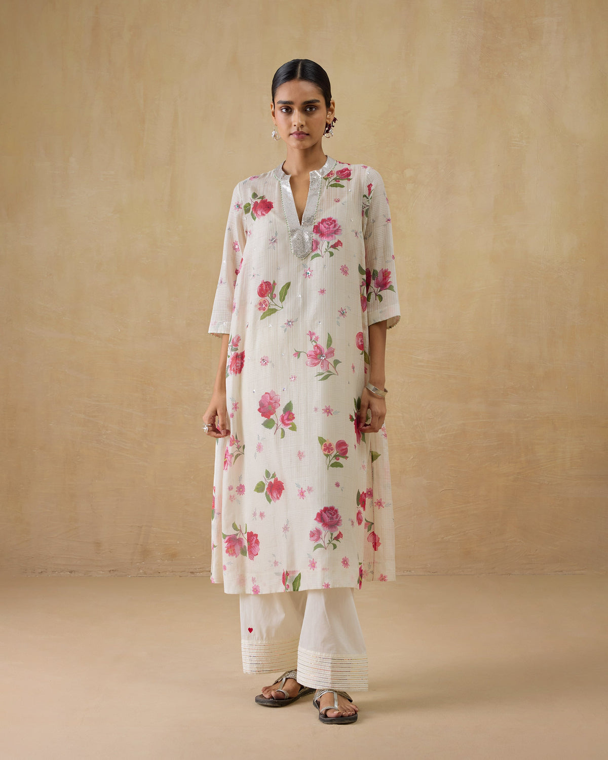 Fiesta Kurta with Slip -Cotton Silk Regular Fit
