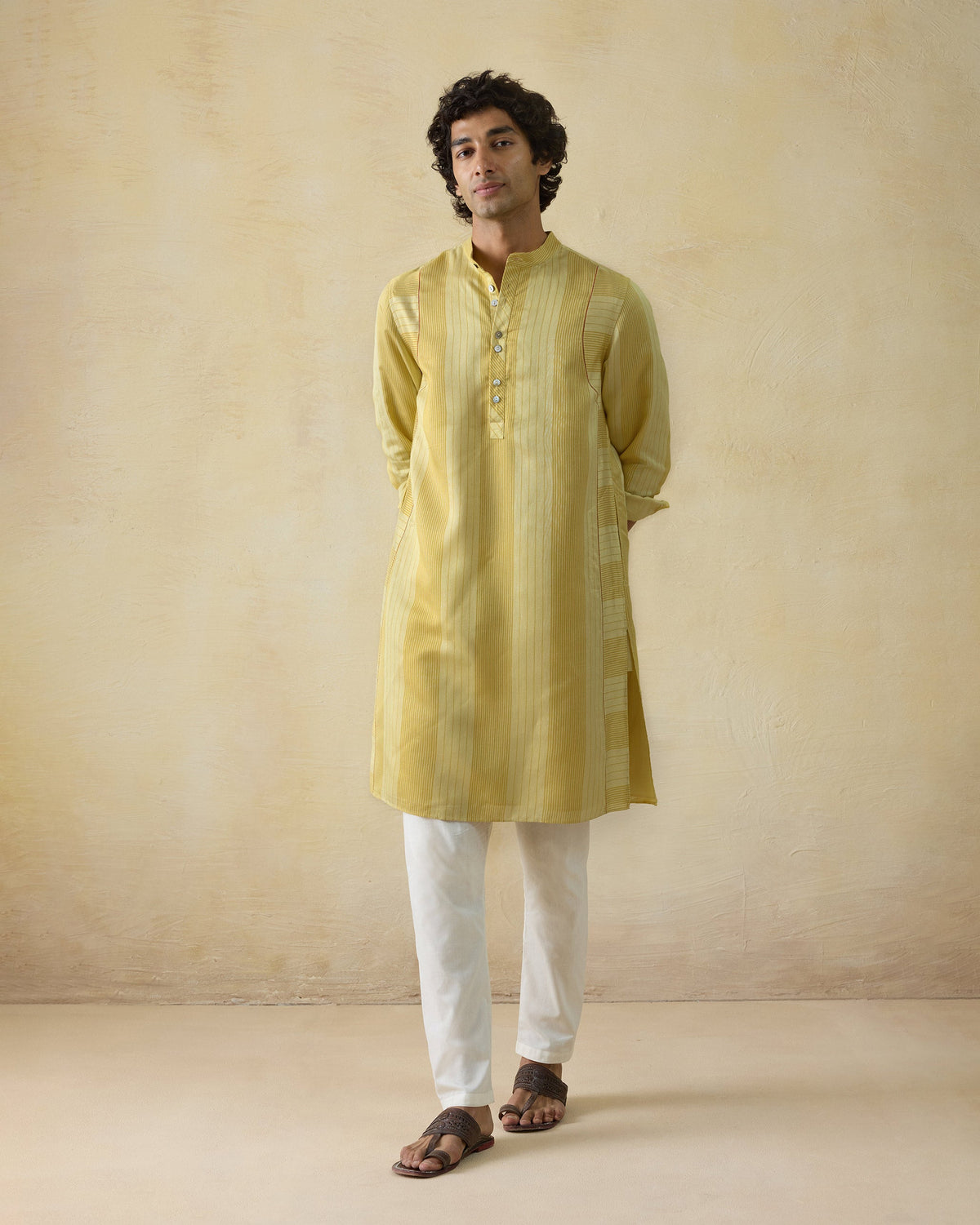 Voyage Kurta -Viscose Silk Blend Classic Fit