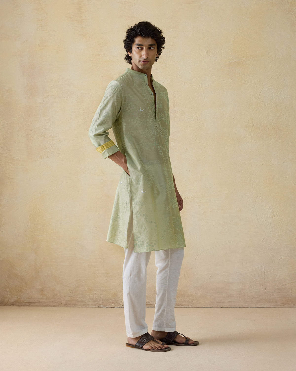 Bageecha Kurta - Cotton Silk Classic Fit