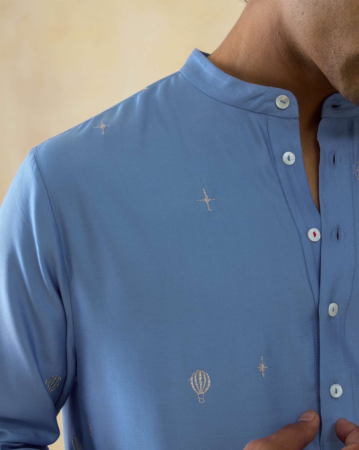 Bageecha Kurta - Viscose Silk Blend Classic Fit