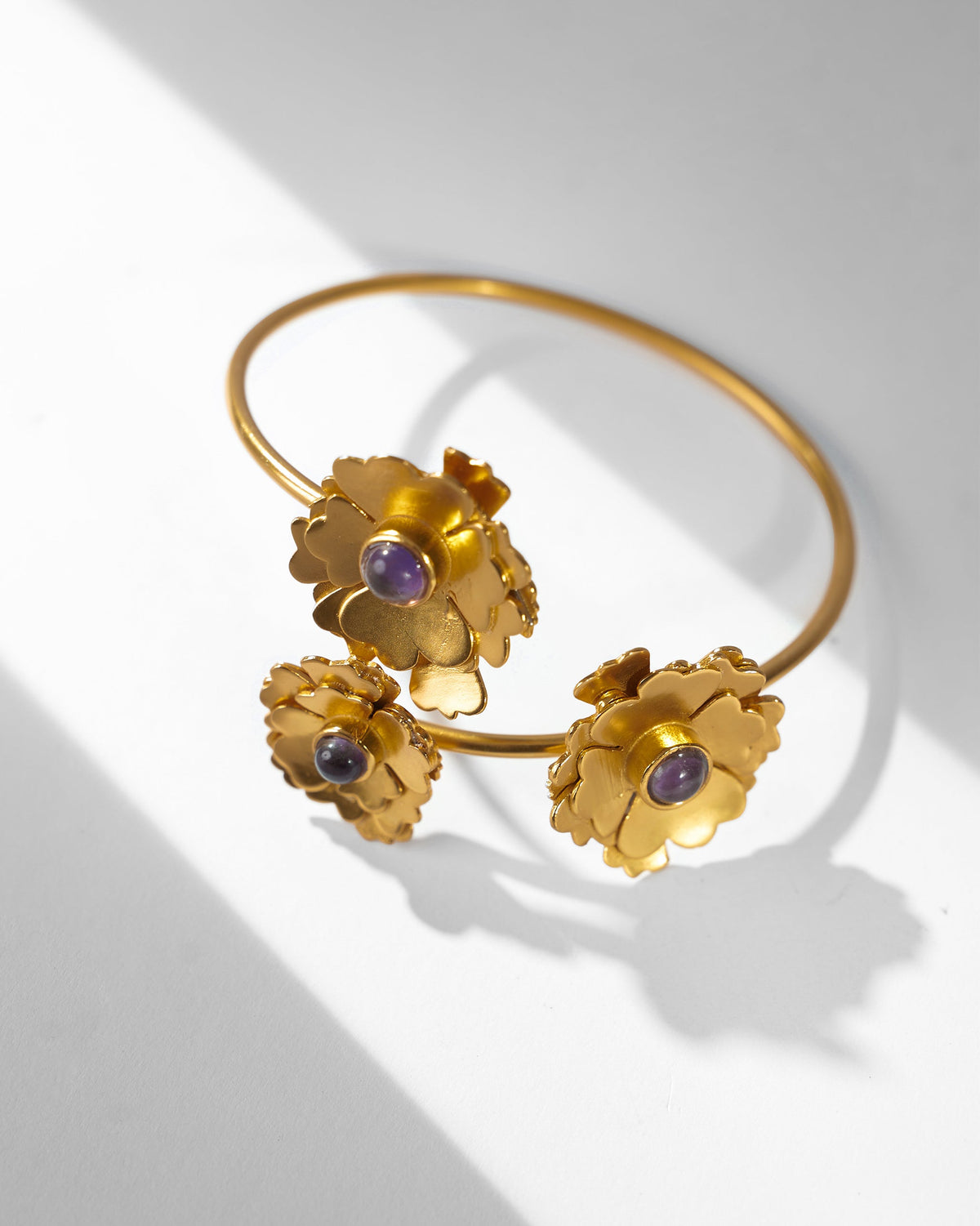 Kesar Phool Cuff - Gold