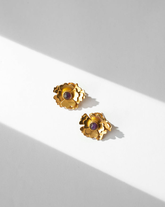 Kesar Phool Studs - Gold