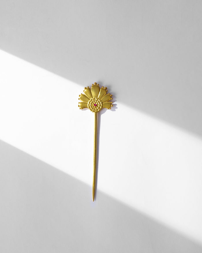 Mari-Palm Hairpin - Gold