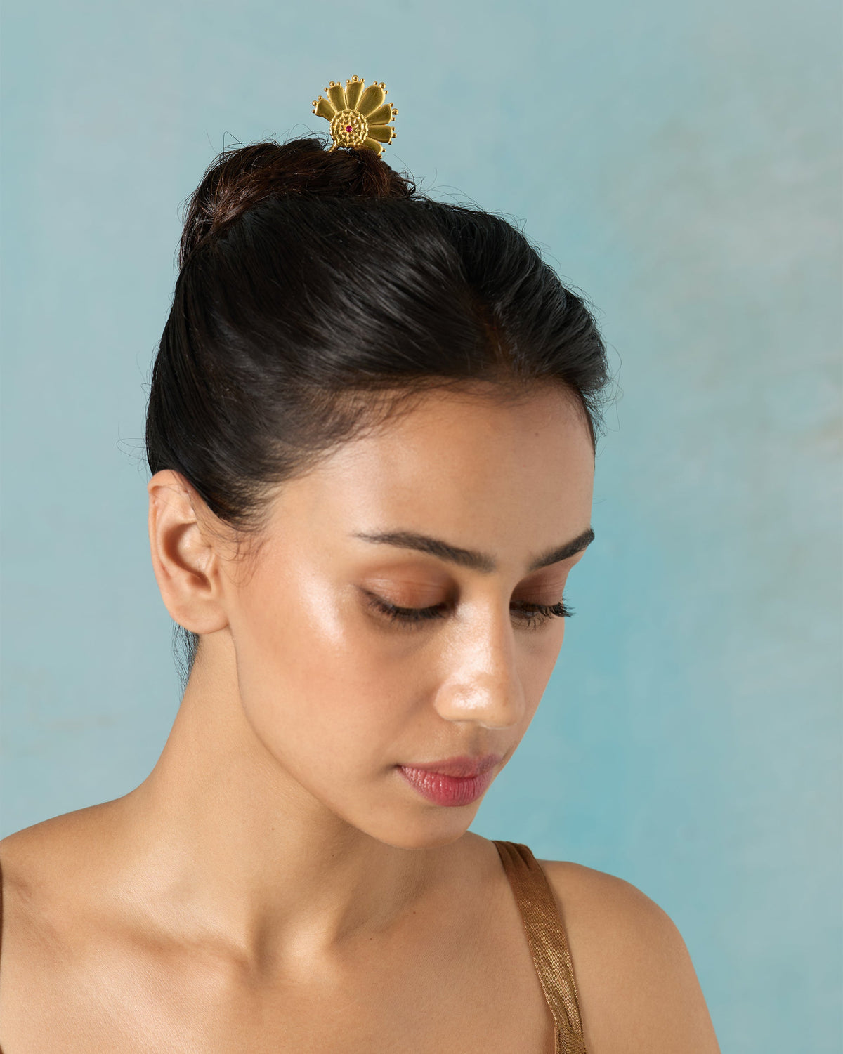 Mari-Palm Hairpin - Gold