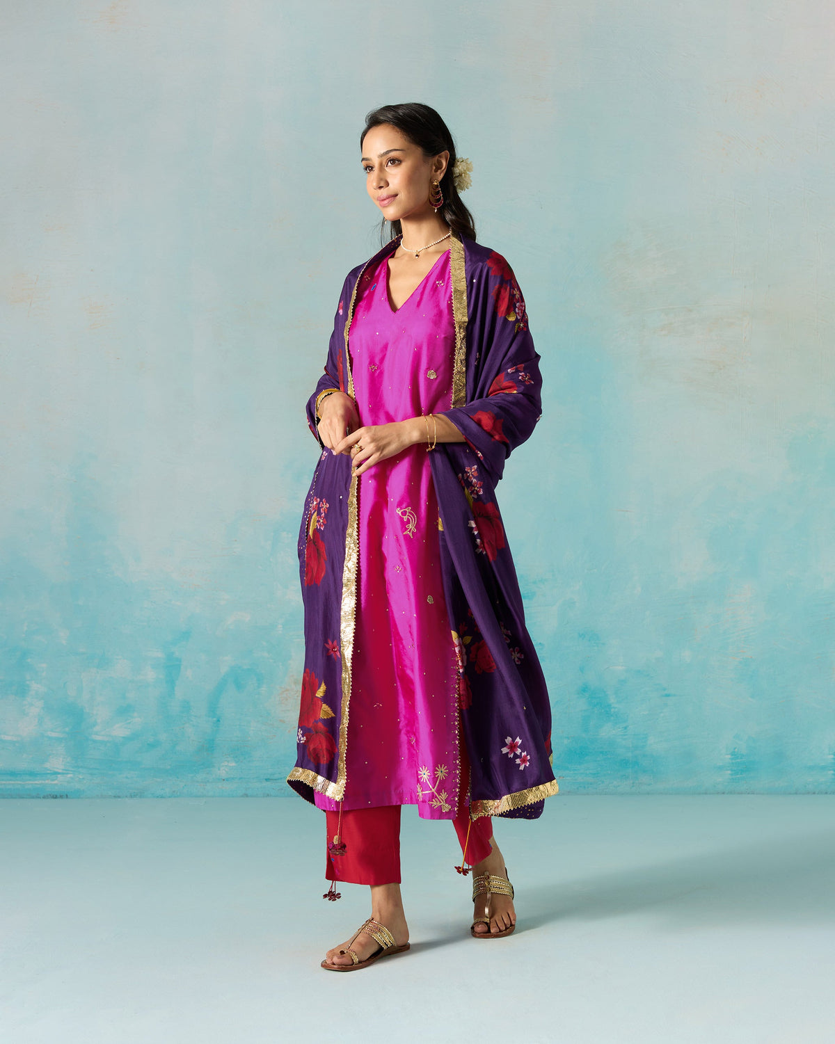 Milni Kurta - Embroidered Silk