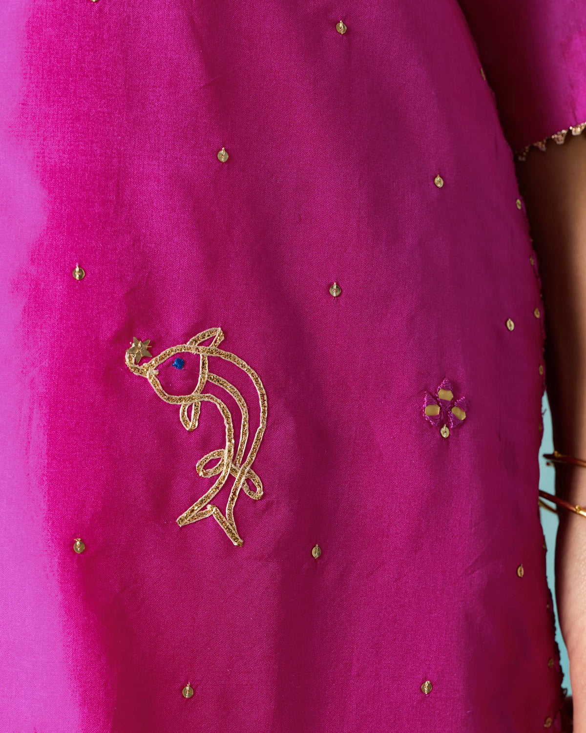 Milni Kurta - Embroidered Silk