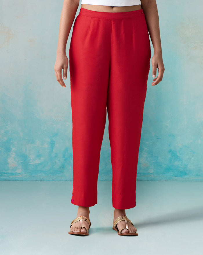 Novel Pants - Viscose Silk Blend Narrow Fit