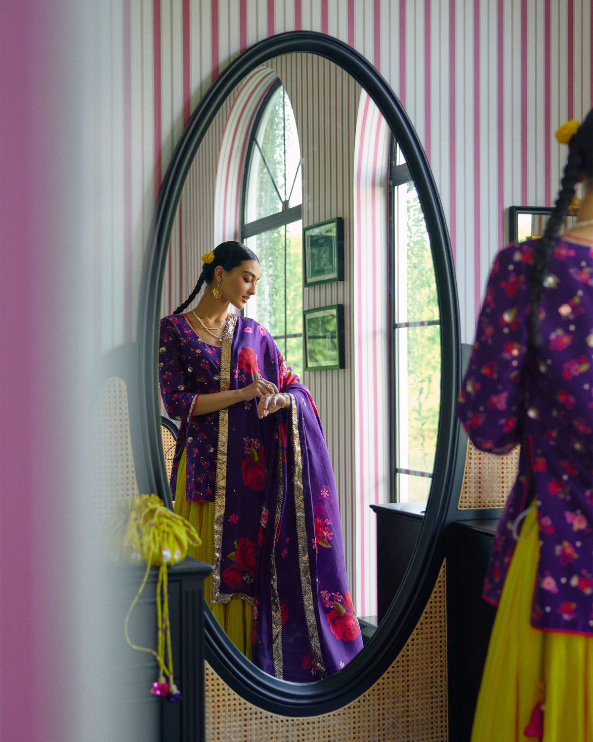 Guldasta Dupatta - Printed Silk