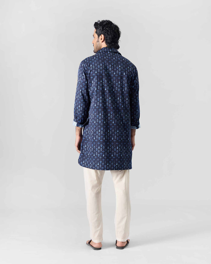 Hawai Sa Kurta - Dark Blue