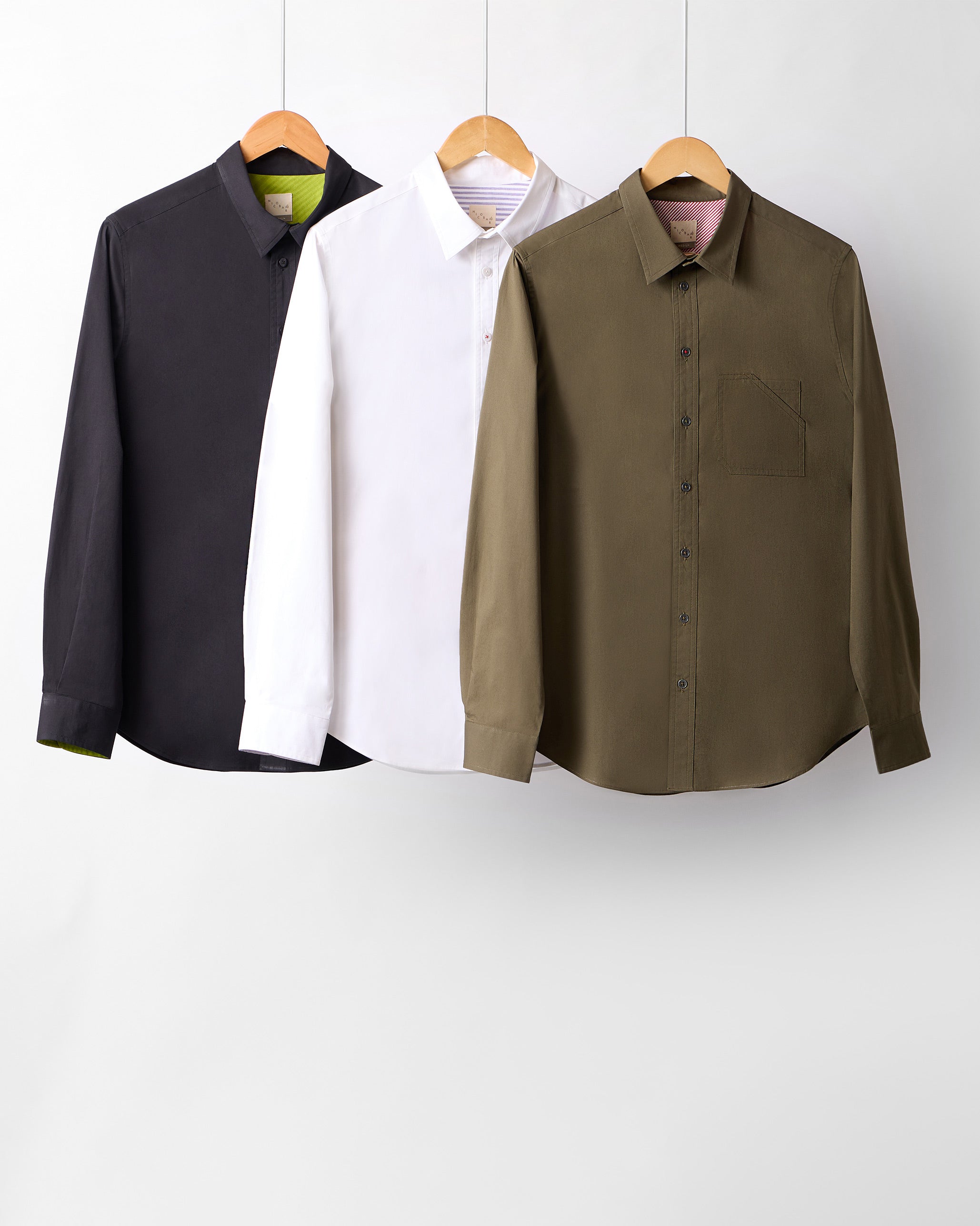 Kayobi Shirt Set (White & Black & Olive)