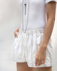 Lounge Stripe Shorts - Silver & White