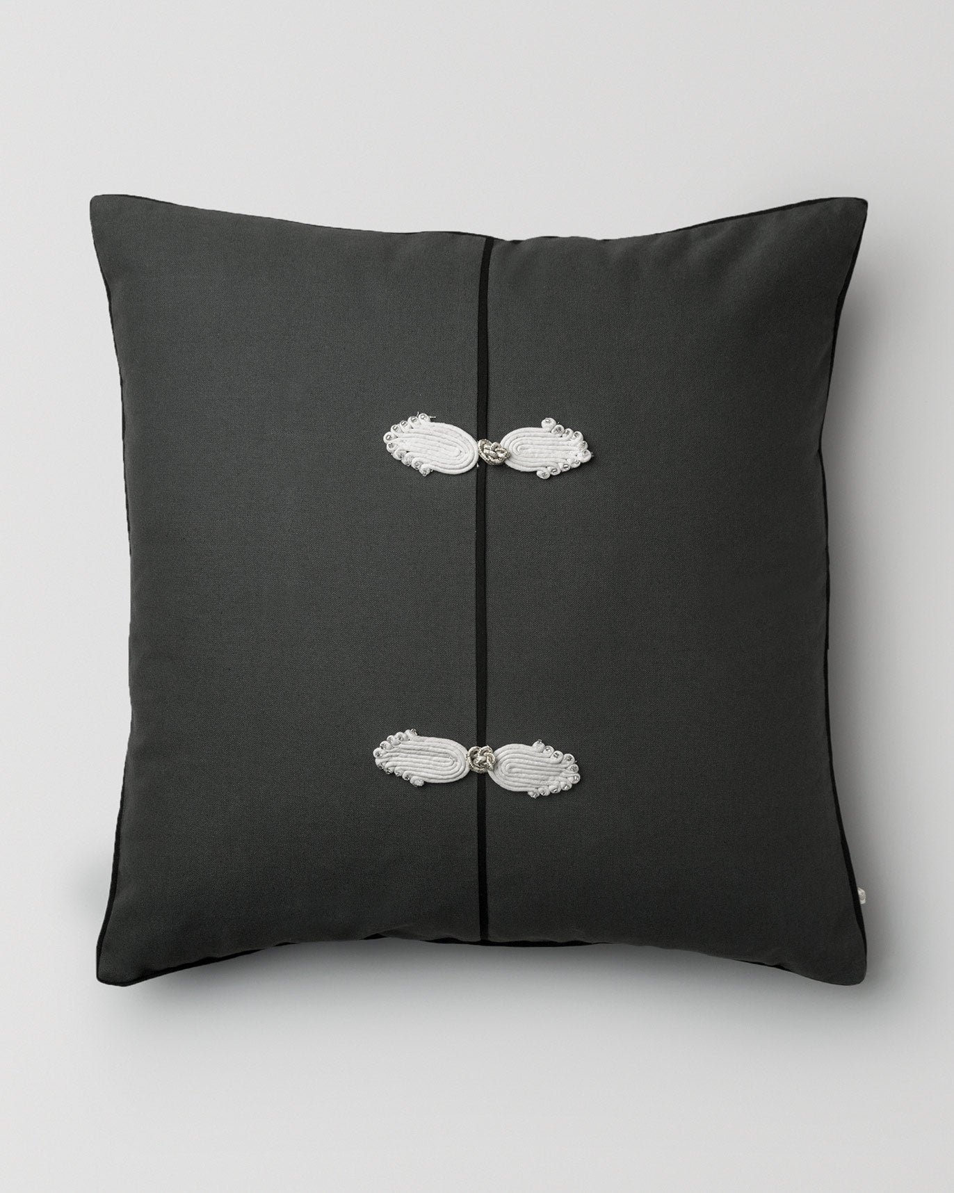 Chinese Knot Cushion Cover - Charcoal