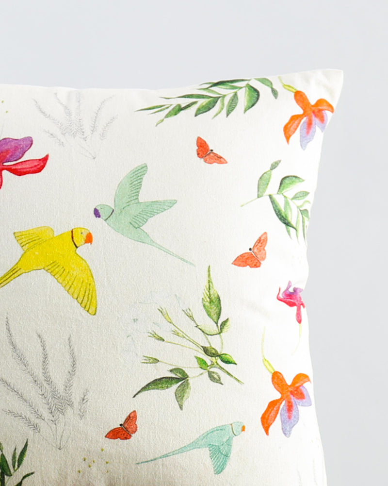 Verandah Botanical Cushion Cover - Ivory