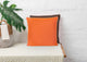 Verandah Reversible Cushion Cover - Tangerine & Charcoal