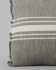 Alleppey French Stripes Pillow Cover - Grey & Ivory