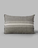 Alleppey French Stripes Pillow Cover - Grey & Ivory