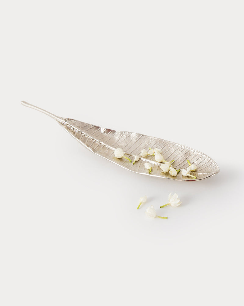 Frangi Leaf Incense Holder - Silver