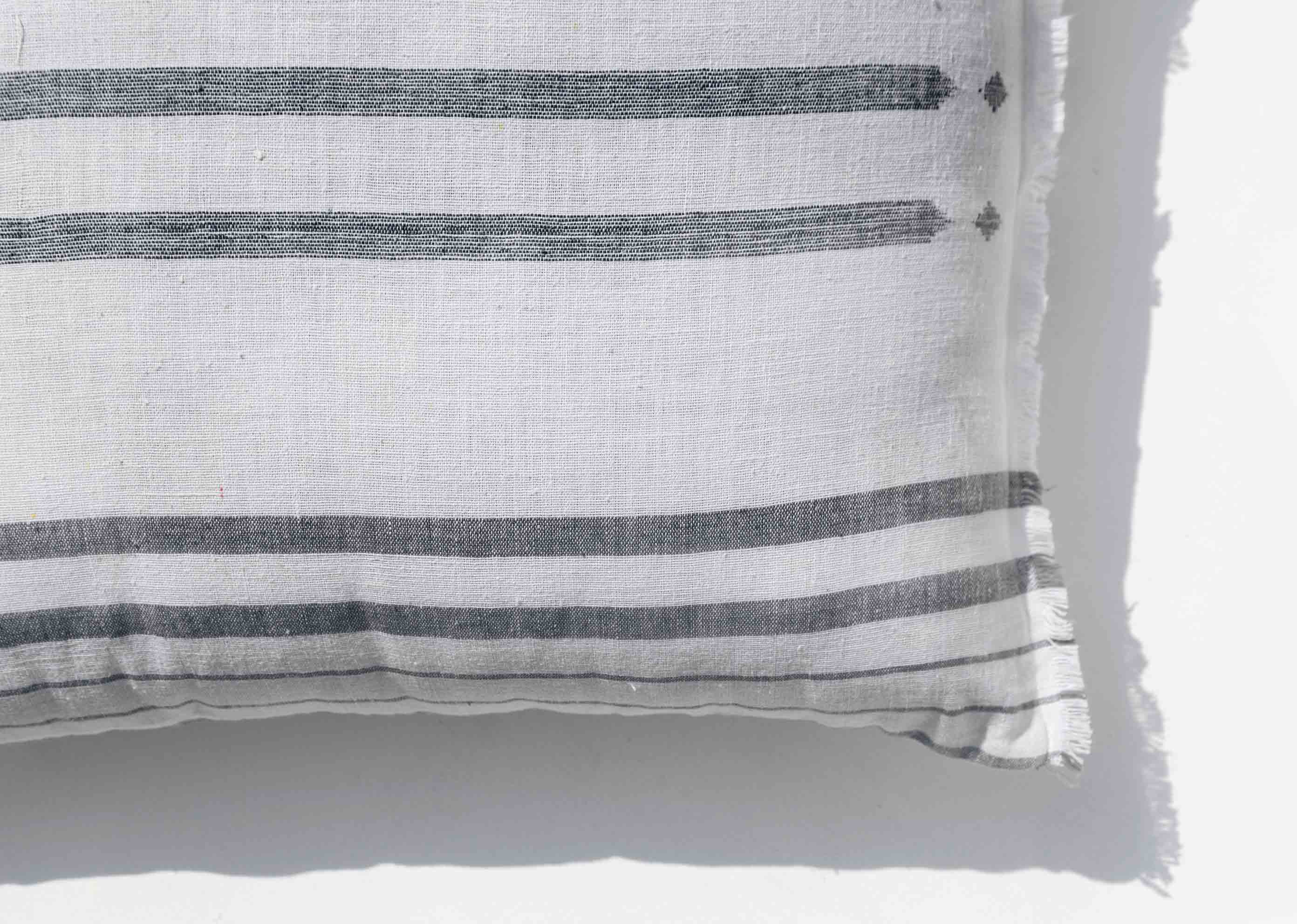 Diamond Stripe Cushion Cover - Grey
