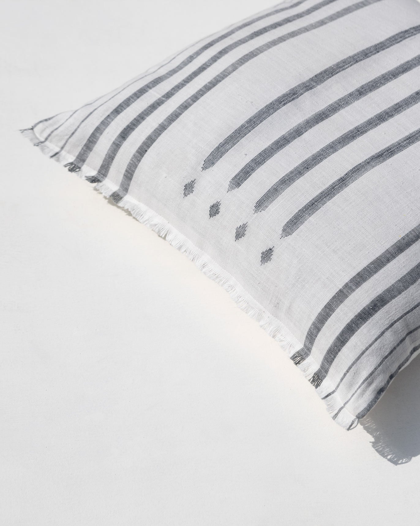 Diamond Stripe Cushion Cover - Grey