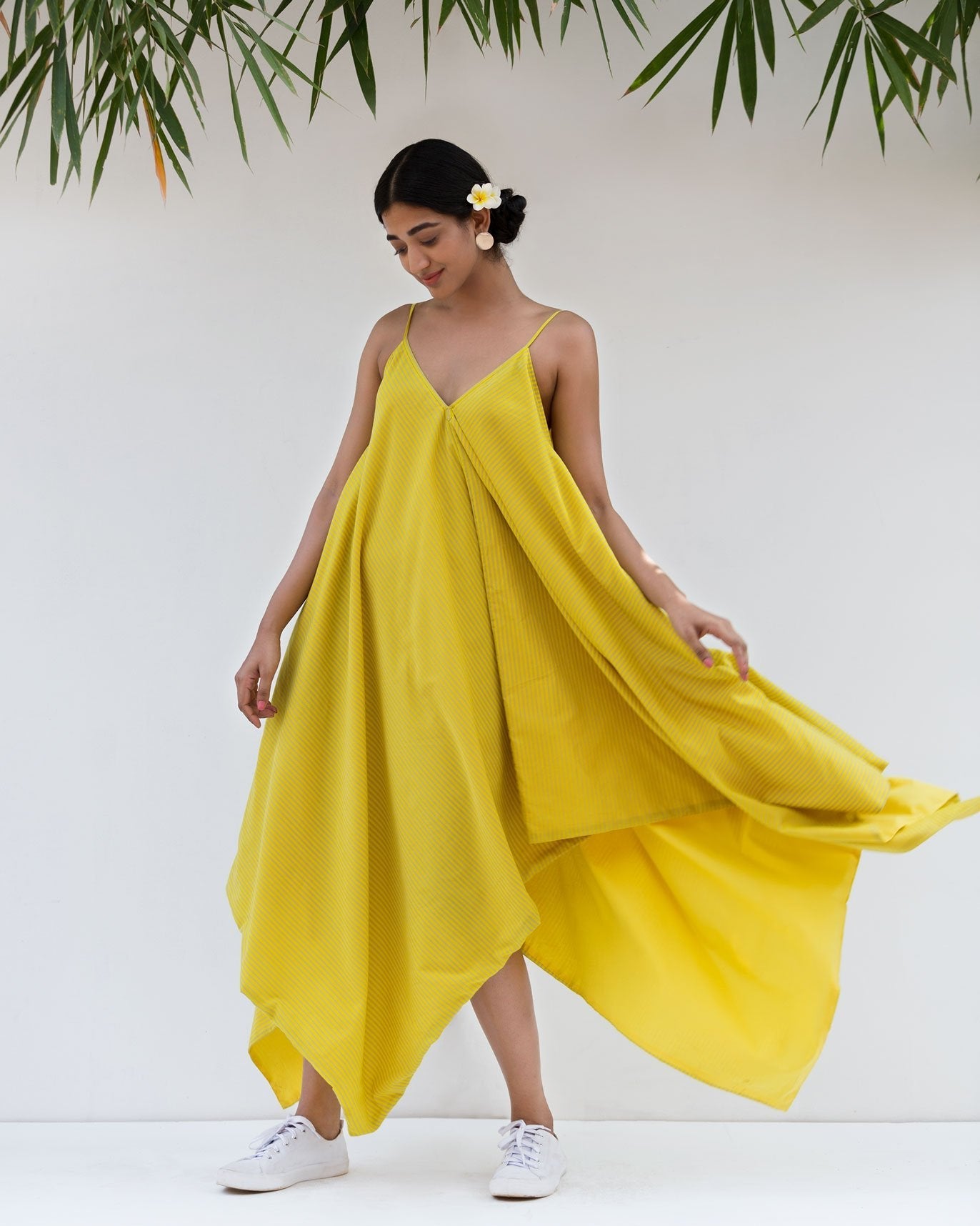 Handkerchief Reversible Dress - Yellow
