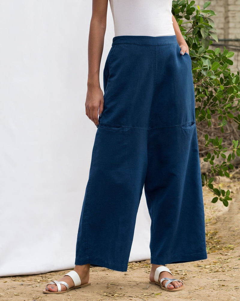 Low Crotch Pocket Pant - Blue