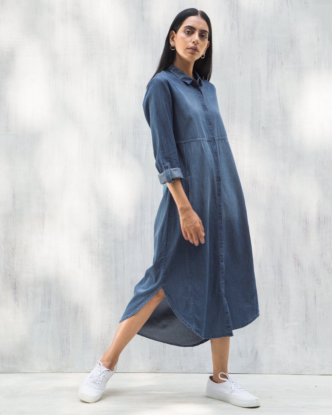 Tea Length Shirt Dress (Style Pantry) | Elegant shirt dress, Chic outfits,  Classy outfits