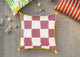 Square Ikat Cushion Cover - Red