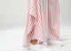 Uneven Hem Stripe Pants - Pink