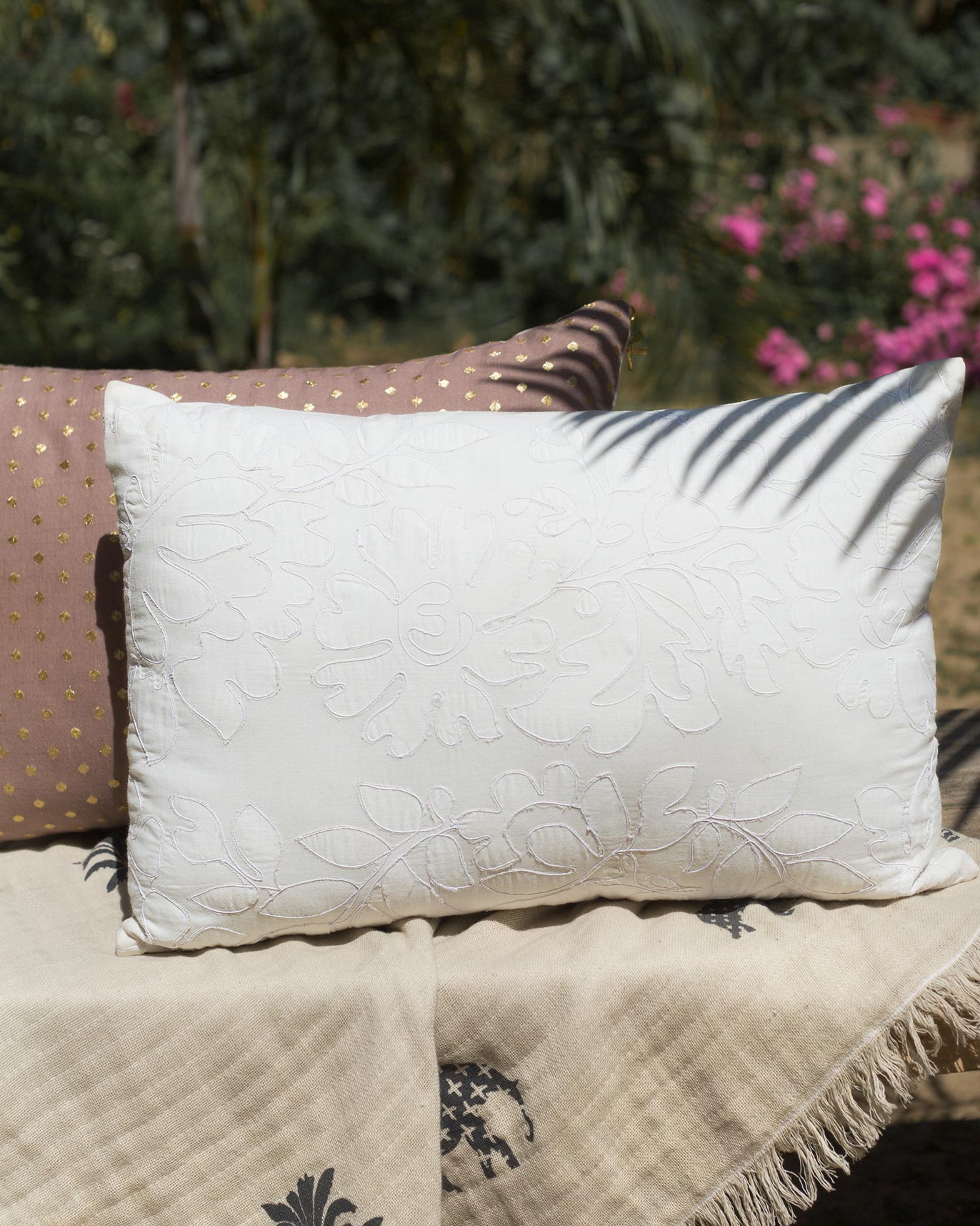 Flora Applique Pillow Cover