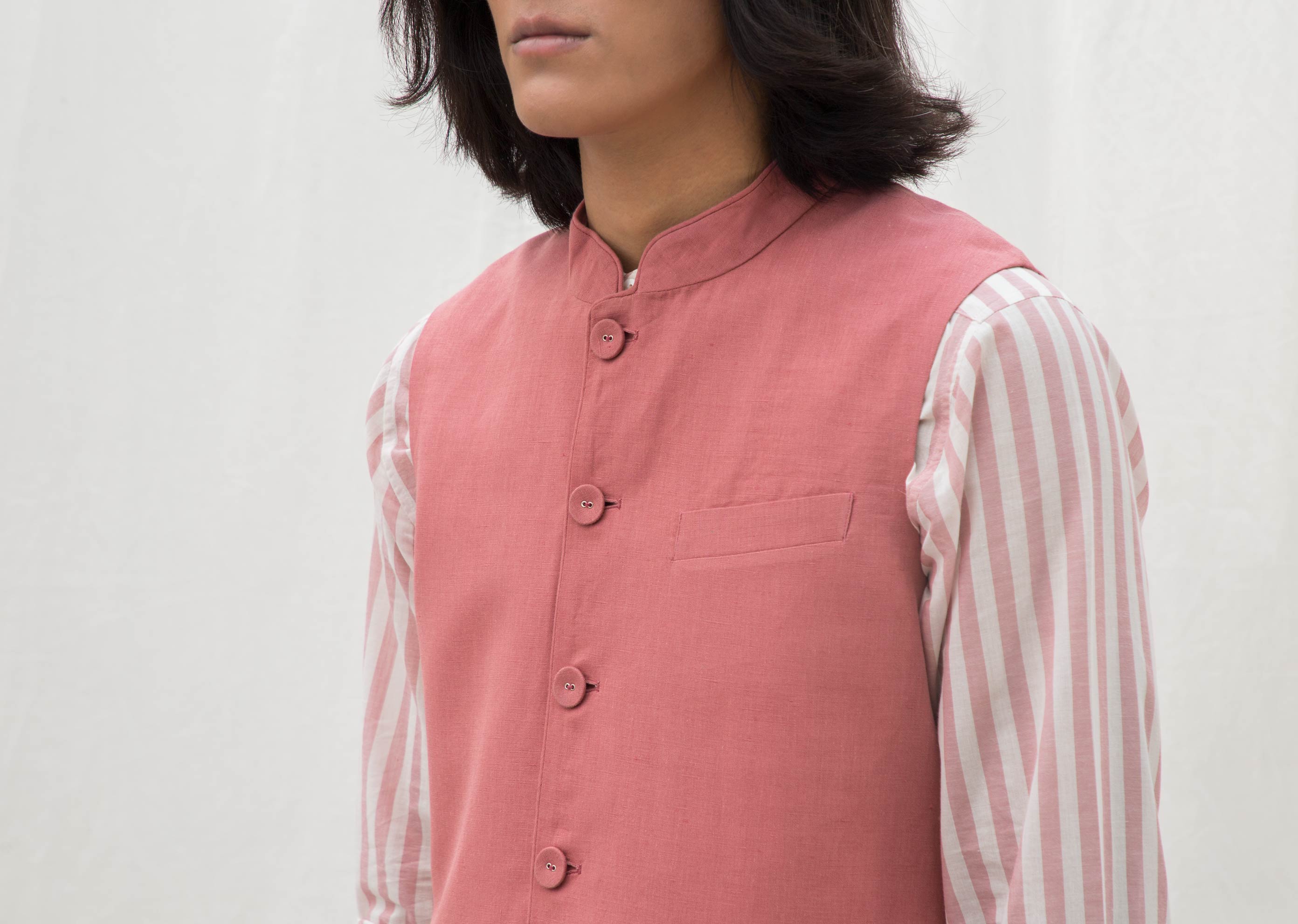 Nehru Jacket - Pink