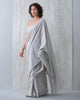 Teardrop Cotton Sari - Grey