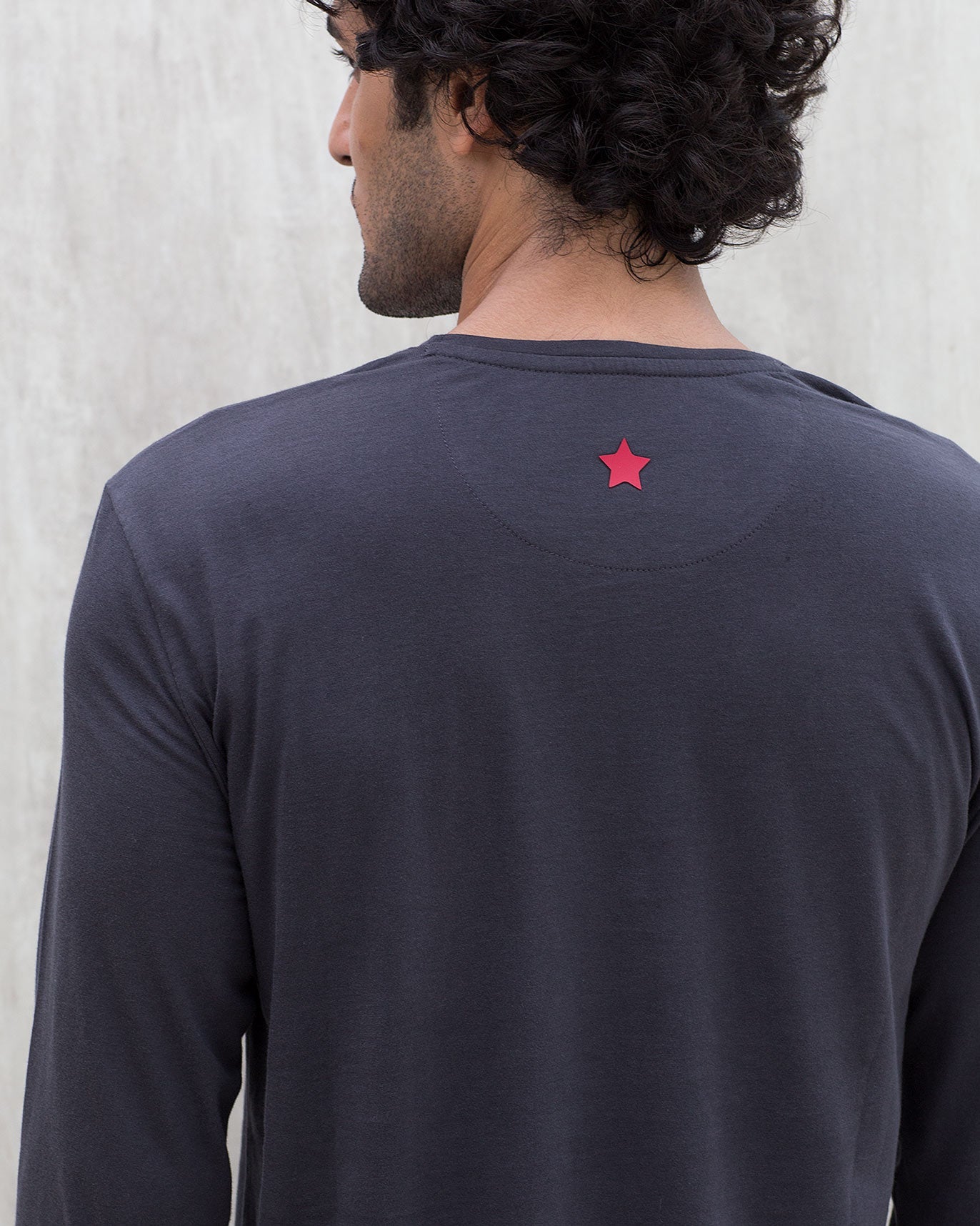 Basic Full Sleeve T-shirt - Charcoal