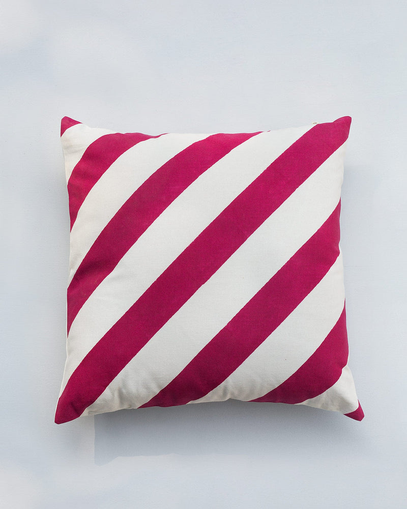 Candy Stripe Cushion Cover - Pink