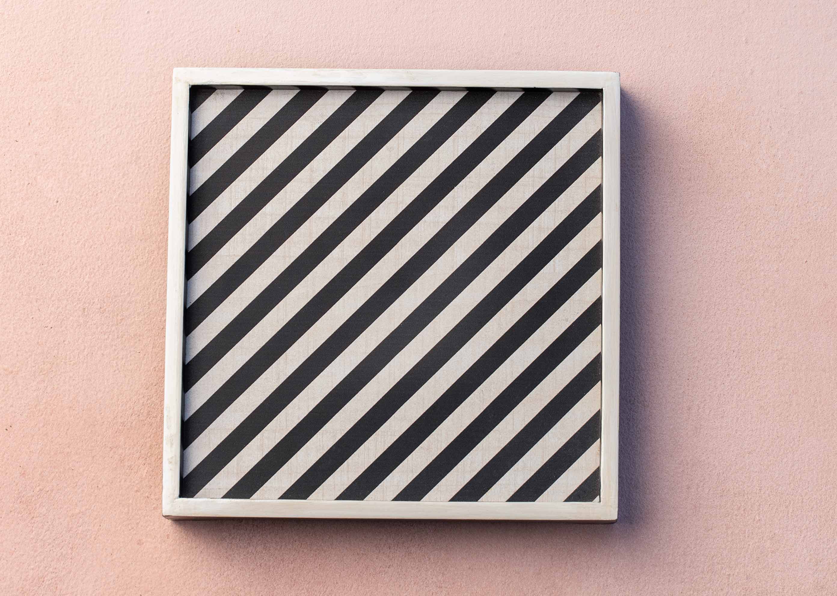 Mime Stripe Wooden Tray - Small