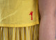 Little Double Yoke Stripe Dress - Yellow & Grey