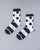 Dot & Stripe Socks - Black & White