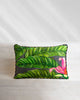 Madagascar Foliage Lumbar Cushion Cover - Charcoal